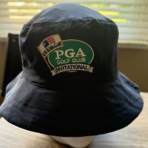 PGA Golf Club Navy Bucket Hat VTG